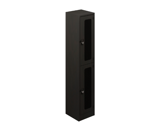 2-door 3B ventilated locker 24 gauge, 14 x 14.5 x 72"