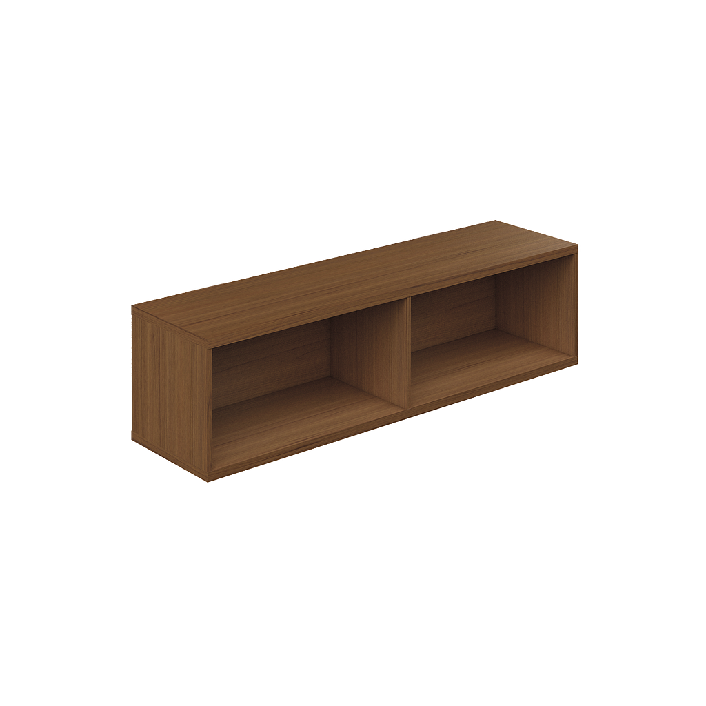 Hanging bookcase over work surface 60 x 16 x 16" LPL