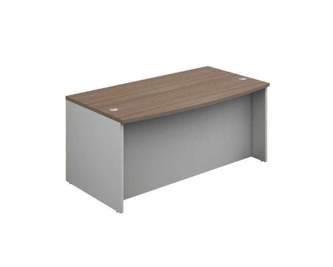Escritorio Curvo c/Faldon a Piso 165 x 90 x 75 cm Prime