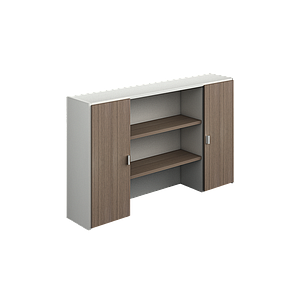 Librero s/Credenza c/Entrepaños y 2 Puertas 148 x 35 x 105 cm Prime