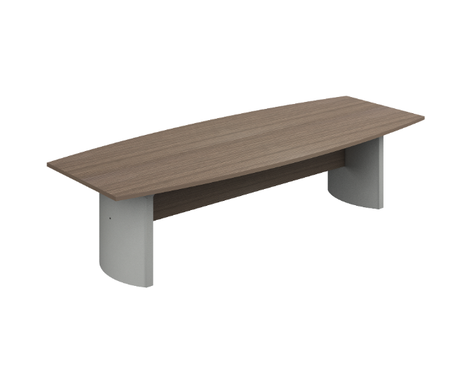 Boat shaped conference table D bases 120 x 48 x 30" Prime
